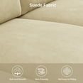 thumbnail image 6 of L Shaped Sectional Sofa Couch, 4 Seat Suede Fabric Modular Sofa with Storage Ottoman, Beige, 6 of 9
