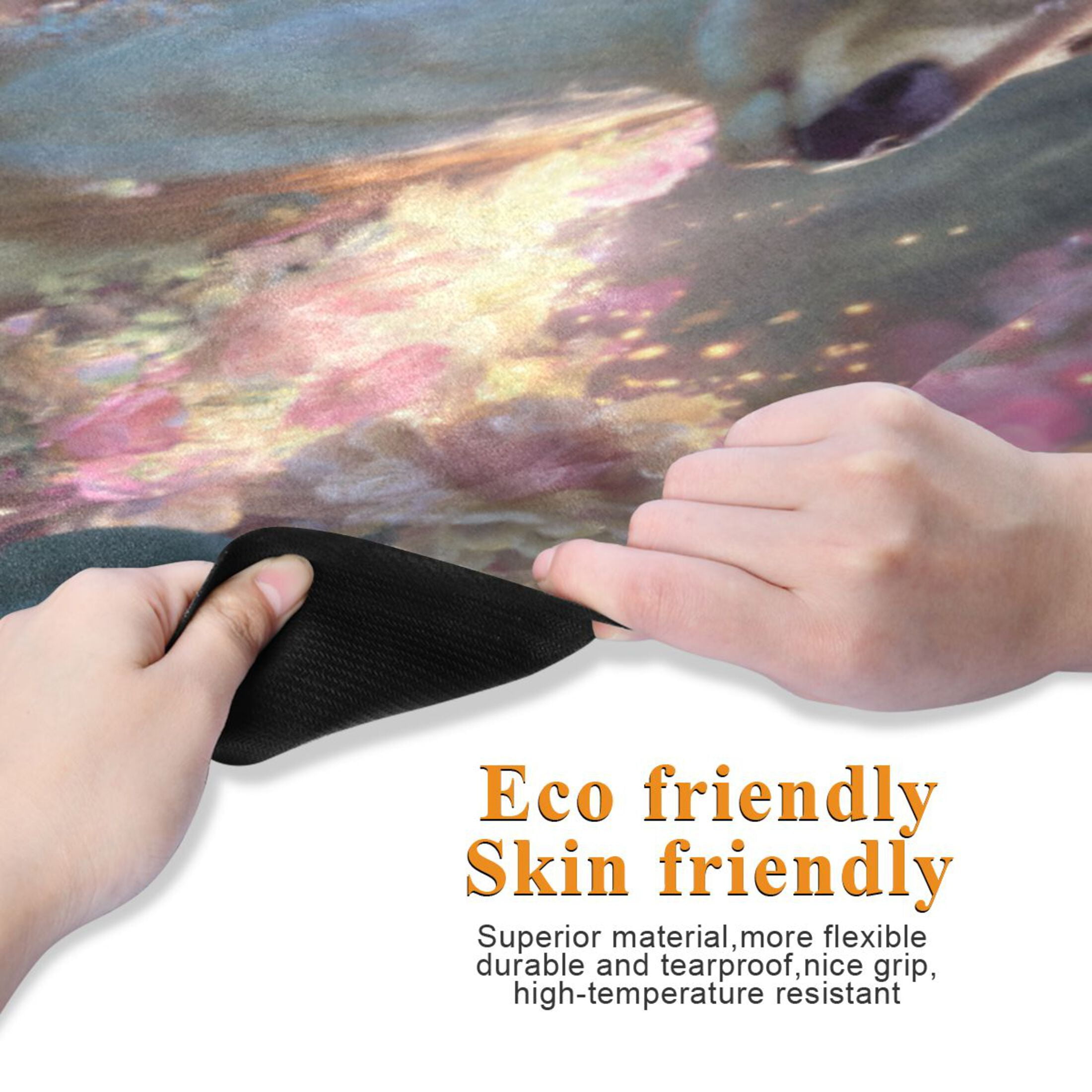 BZSMCE Yoga Mat Women Fitness Mat Floral Crowned Deer in Bloom Pattern
