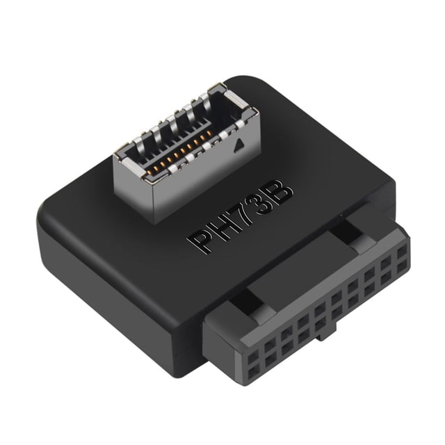 Adaptador enchufe conversión USB3.0 19/20p a Type-E Panel delantero Máx Velocidad transmisión 10 Gbps para la placa base computadora