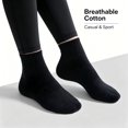 thumbnail image 3 of DOVACKA 6 pairs Women's Cushioned Ankle Socks, Breathable Cotton Solid Color for Athletic Running, 3 of 5