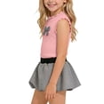 thumbnail image 6 of Amidoa Girls 2 Piece Outfits Summer Clothes Sleeveless Solid Color Cute Tank Top T-Shirt and Casual Shorts Kids Clothing Sets Pink Size 8, 6 of 9