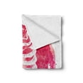 thumbnail image 2 of Ice Cream Soft Flannel Fleece Throw Blanket, Yummy with Try It Words Paintbrush Watercolor Artwork Illustration, Cozy Plush for Indoor and Outdoor Use, 70" x 90", Pink Black White, by Ambesonne, 2 of 6