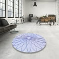 thumbnail image 4 of Ahgly Company Machine Washable Indoor Square Transitional Lavender Blue Area Rugs, 3' Square, 4 of 7
