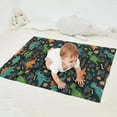 thumbnail image 2 of DarkBlue Cartoon Dinosaurs Names Pattern Blanket,Comfortable Soft Flannel Throw Blanket,All Season,Warm Lightweight Blankets for Sofa Bed Couch Living Room Chair,30"x40", 2 of 4