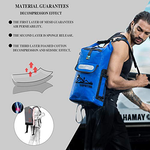 Hiking Dry Backpack Shoulder Straps 20L/30L IDRYBAG Waterproof Dry Bag Dry Sack Lightweight Dry Backpack Water Sport