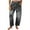Gray, variant on Womens Low Rise Baggy Barrel Horseshoe Jeans Patchwork Denim Pants with Pockets