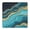 Blue Gold Wave, variant on Green Gray Marble Pattern Square Fitted Tablecloth with Elastic Edge,Square Table Cover,Washable Elastic Table Cover for Home Kitchen Party Decor 34"x34"