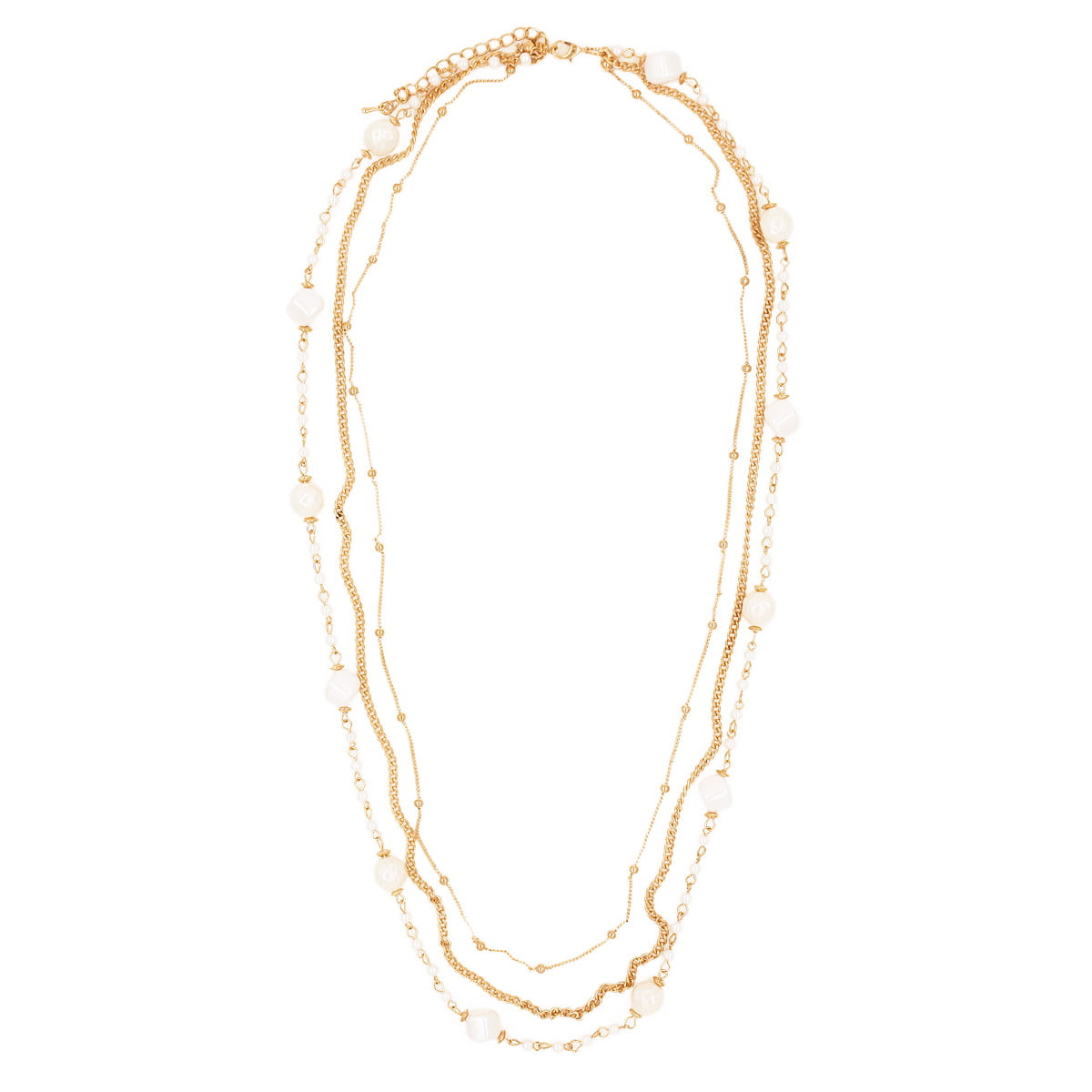 TrendsBlue Premium Long Simulated Pearl Beads Strand Fashion Necklace