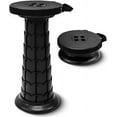 thumbnail image 1 of Tabouret Pliable Portable Rétractable Réglable, Tabouret Télescopique Compact pour Adultes Usage Intensif avec Capacité de Charge 770 lbs, Chaise Camping Voyage Chasse (Noir) (HX20210818), 1 of 5