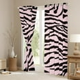 thumbnail image 3 of Zebra Print Curtains Black and Pink 30%-50% Blackout Curtains, Wild Animal Theme Curtains & Drapes Safari Bedroom Curtains, Abstract Stripe Window Treatments, 3 of 6