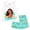 Teal White Moana, variant on Disney Minnie Mouse Baby Girls' Sleeveless 2-Piece Tank Top and Shorts Set Red Grey