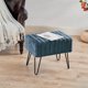 thumbnail image 1 of HOME SOFT THINGS OTOMAN/TABURETE SUPER SUAVE DE PIEL SINTÉTICA. OTOMAN TAPIZADO PARA REPOSAPIÉS CON PATAS DE METAL NEGRO Y ASIENTO ACOLCHADO. 48X33X43CM, LIBÉLULA, 1 of 8