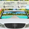 thumbnail image 5 of GZHJMY Car Front Windshield Sunshade UV Heat Protection, Foldable Auto Windshield Sun Visor for Sedan SUV Truck Palm and Tropical Beach, Car Sunscreen51x27.5inch Keep Vehicle Cool, 5 of 6