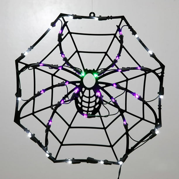 15" Lighted LED Spider  Halloween Window Silhouette Decoration