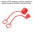 thumbnail image 4 of Unique Bargains 1/4 PVC Hydraulique Raccord Rapide Bouchon Anti-Poussière et Plug Kit, Rouge 3Set, 4 of 5