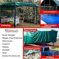 thumbnail image 2 of Durable Vinyl Tarp 23 oz, Super Heavy Both Sides Coated, 22 mil, with Grommets, Lacquered for Easy Cleaning, high Tear Strenght, uv Stability, Waterproof - by Fulcoline USA (8' x 10', Brown), 2 of 5