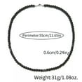 thumbnail image 6 of EOEMY Black Frosted Lava Stone Beaded Necklace Men Jewelry Femme Natural Stone Choker-Black Onyx, 6 of 9