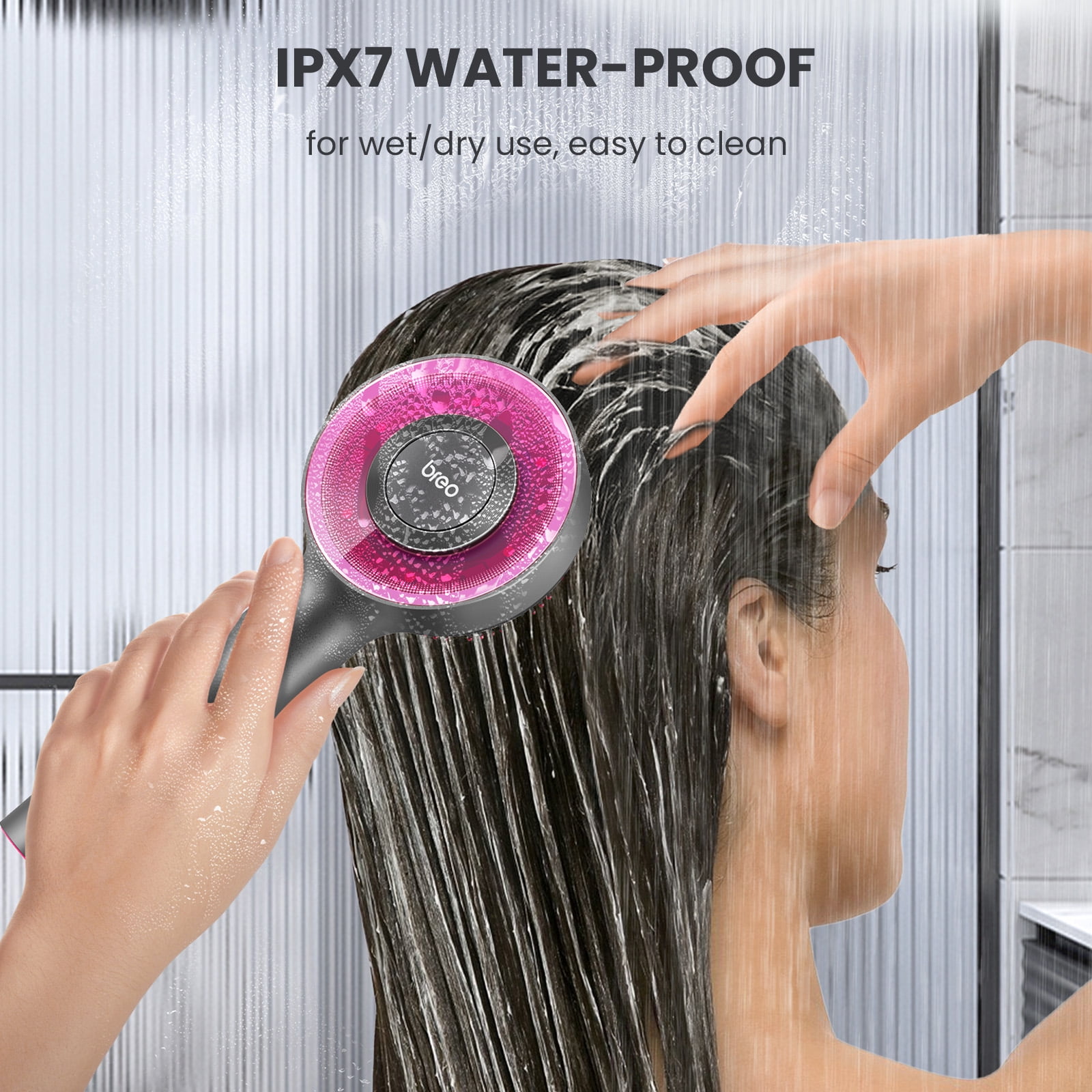 Breo Scalp3 Electric Shiatsu Scalp & Hair Massager, IPX7