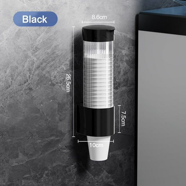 Wall Mount Disposable Automatic Remover Cup Holder Cup taker black/white