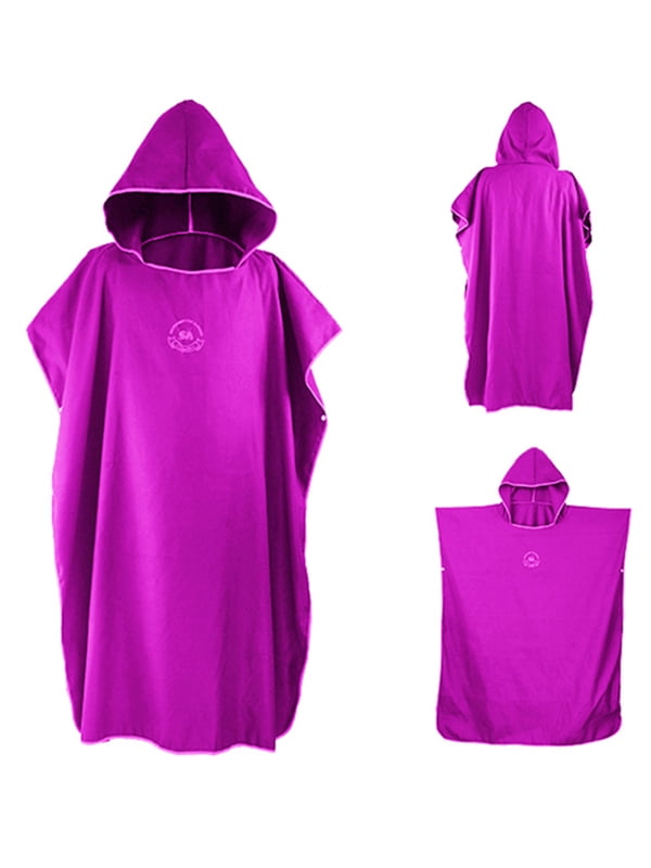 Robe Towel Poncho with Hood Microfiber Surf Poncho Wetsuit Changing