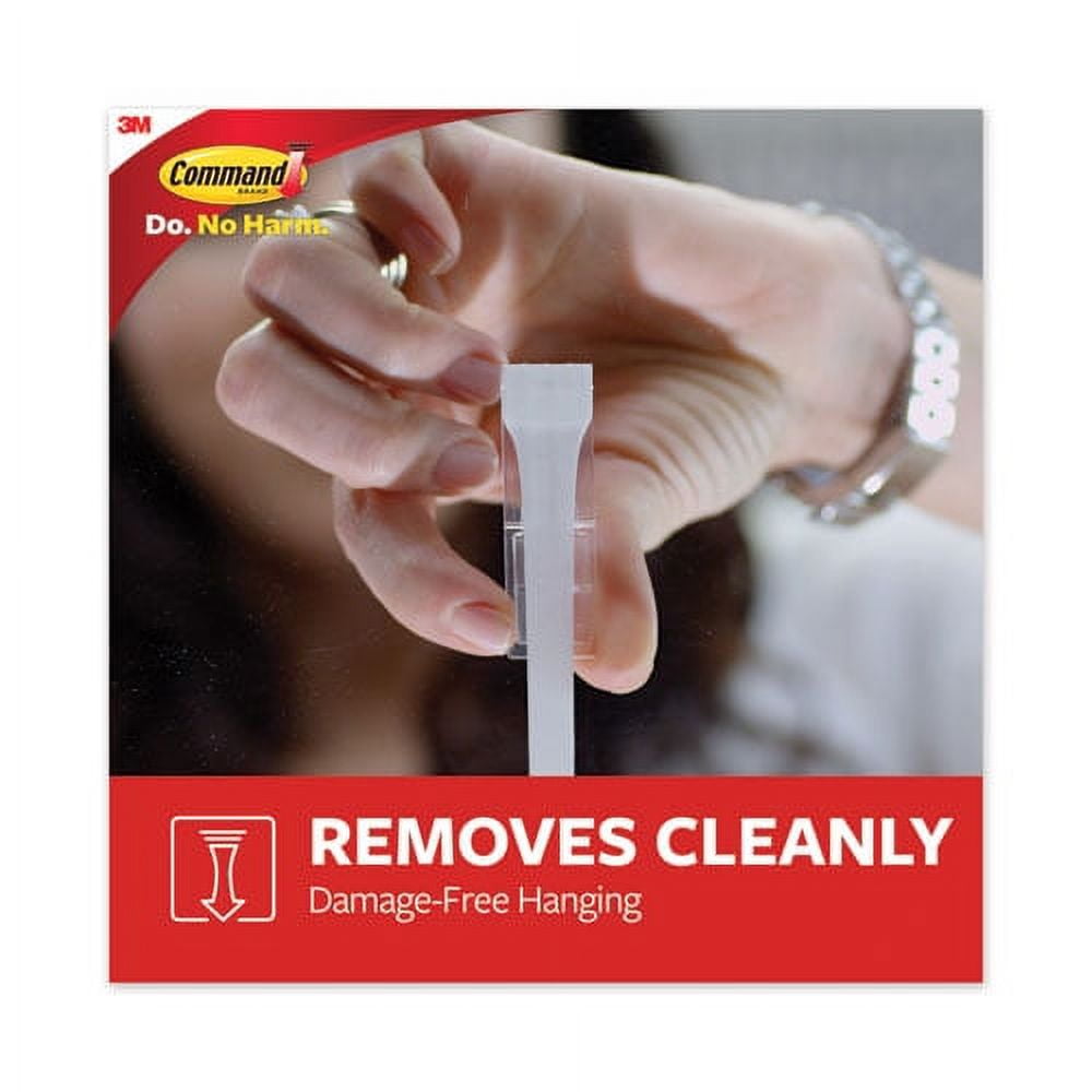 General Purpose Hooks, Small, Plastic, White, 1 Lb Cap, 6 Hooks And 12 Strips/pack | Bundle of 10 Packs