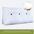 thumbnail image 4 of WOWMAX Sofa Bed Large Filled Triangular Wedge Cushion Bed Backrest Positioning Support Pillow Reading Pillow Office Lumbar Pad with Removable Cover Green 39 Inches, 4 of 7