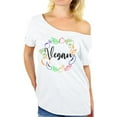 thumbnail image 1 of Awkward Styles Vegetables Off The Shoulder Shirt Lovely Vegetarian Off Shoulder Tshirt Vegan Friendly Oversized Shirts for Ladies Vegan T Shirts Vegan Clothes for Women Organic Gifts for Vegans, 1 of 4