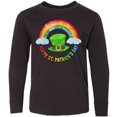 thumbnail image 3 of Inktastic Happy St. Patrick's Day Rainbow and Hat Long Sleeve Youth T-Shirt, 3 of 5