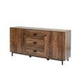 thumbnail image 1 of Teamson Home Brooklyn Sideboard with Storage Plus Metal Legs and Handles, Brown, 1 of 10