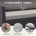 thumbnail image 2 of ELPOSUN Outdoor Patio Furniture Set, 5 Pieces All-Weather Wicker Rattan Outdoor Patio Conversation Set with Swivel Chairs and ottomans, for Garden,Poolside,Backyard, Black&Gray, 2 of 9