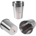 thumbnail image 2 of 6 Pack 8 Ounce 230ml Stainless Steel Cups Shatterproof Pint Drinking Cups Metal, 2 of 4