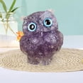 thumbnail image 4 of Hi,Fancy Crystal Owl Decoration Owl Statue for Office Decor Housewarming Gift Purple, 4 of 6
