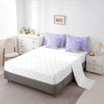 thumbnail image 3 of Manfei Sport Themd Queen Bedding,Ball Games Bedding Comforter Set Queen For Girls,Purple Mixed Shade,Reversible,7pcs, 3 of 8