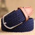 thumbnail image 5 of IOAOAI Belt,Belt Adjustable Braided Unisex Elastic Pin Buckle Waist Belt for Daily Wear, 5 of 6