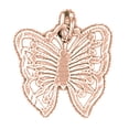 thumbnail image 1 of 14K Rose Gold Butterflies Pendant - 16 mm, 1 of 3