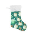 thumbnail image 5 of RMDQTR Christmas Stockings for Xmas Gifts - Large Size Festive Holiday Decor for Family Green Coffee Cups and Snowflakes, 5 of 8