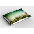 thumbnail image 2 of Ambesonne Gingerbread Man Pillow Sham 2 Pack, Xmas Cookies, 26"x20", Green Pale Brown, 2 of 3