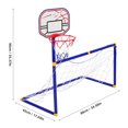 thumbnail image 2 of PAMINGONO 1Set Compact Soccer Goal with Basketball Hoop Assorted Color for Outdoor Practice, 2 of 8