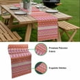 thumbnail image 5 of Pink Orange Boho Table Runner - 60 Inch Long, Kitchen Dining Table Runner Dresser Scarves, Vintage Ethnic Tribe Abstract Art Farmhouse Decor for Coffee Tables Wedding Party Banquet, 5 of 8