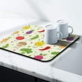thumbnail image 3 of Cartoon Chili Peppers Coffee Drying Mat - Multi-Functional Absorbent Mat for Coffee Machine, Slip-Resistant Kitchen Counter Mat with Funny Design, 3 of 5