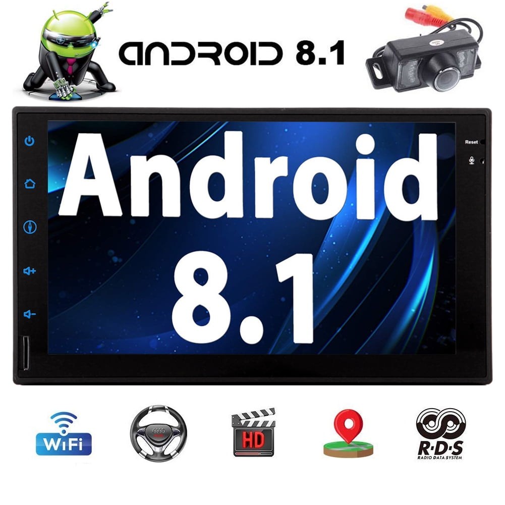 Android 8 1 Car Stereo 7 Inch Hd Digital Multi Touch Screen Bluetooth Head Unit Car Radio In Dash Video Player Support Wifi Gps Navigation 1080p Video Obd2 Rear Camera Car Logo Wallpaper Eq Setting