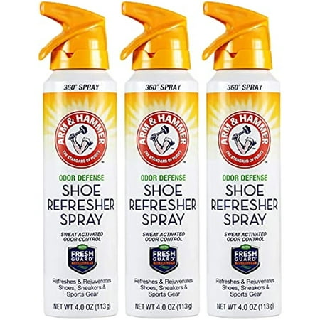 

Arm And Hammer Shoe Refresher Spray Multi-Purpose Odor Remover For All Types Of Footwear Shoe Deodorizer Spray Shoe Odor Eliminator Shoe Spray Shoe Smell Eliminator 4 Oz (3 Pack)