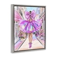 thumbnail image 3 of Stupell Industries Prismatic Pink Bow & Dress Gray Framed Floater Canvas Wall Art design by Jess Stempel, 21 x 17, 3 of 9