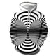 thumbnail image 2 of Sudadera con capucha visual anti-vértigo en blanco y negro para hombre, estampado 3D, patrón abstracto personalizado, ropa de calle, chaqueta informal de moda, 2 of 4