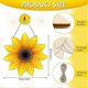 thumbnail image 2 of Recorte de madera de girasol sin acabado Recortes de letrero de girasol Colgador de puerta de madera de girasol con 10M Natural, 2 of 5