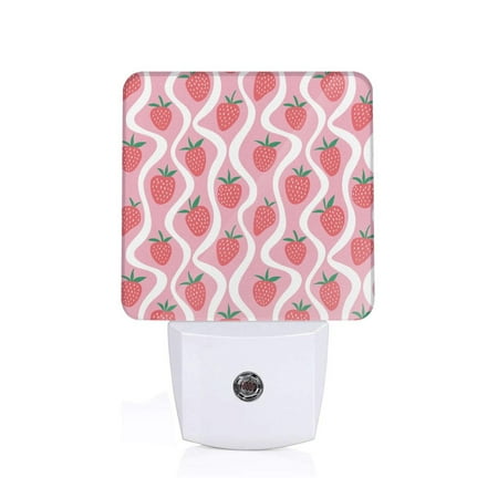 

Sigee Strawberries for Night Lights Plug into Wall Dusk to Dawn Sensor Warm White Led Night Light 0.5W for Kid Hallway