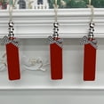 thumbnail image 5 of 1 Pack Christmas Stocking Wood Tags Wood Pendant Tags Personalized Blank Wooden Stocking Tags Rustic Farmhouse Hanging Tags Xmas Stocking Name Tags with Wood Beads Buffalo Plaid Bows, 5 of 9