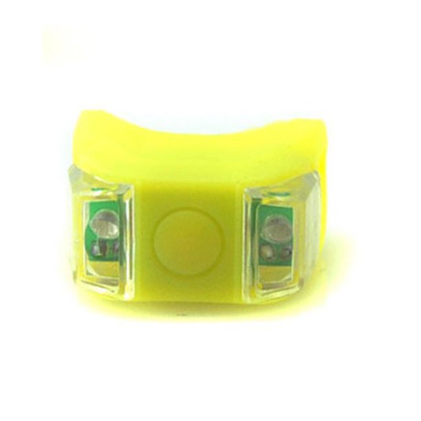 Naiovety Luz de silicona para bicicleta, linterna reutilizable, piezas para bicicleta, alto brillo, resistente al desgaste, 2 luces LED Flash Ciclismo Amarillo