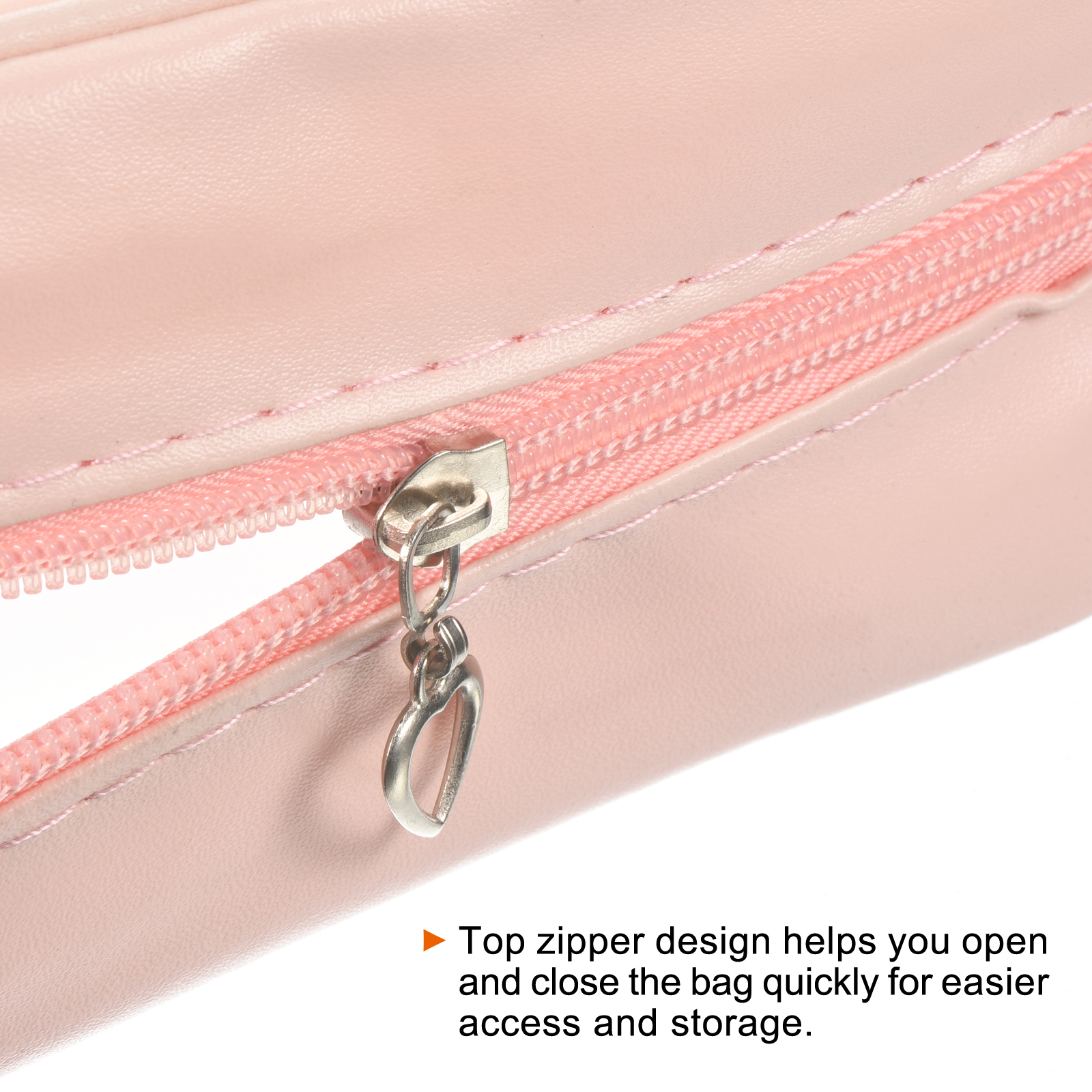 Uxcell 5.9"x9.8"x3.7" PVC Clear Toiletry Bag Makeup Bags with Zipper Handle Pink 3 Pack - image 5 of 5