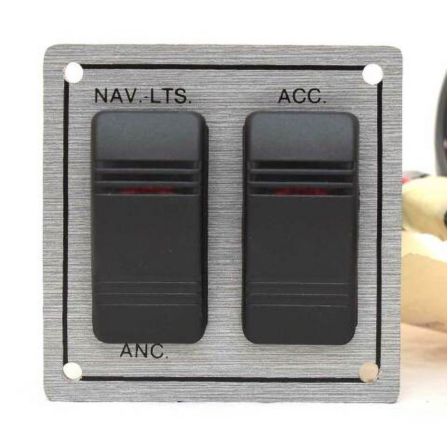 Godfrey Pontoon Boat Switch Panel F06133080 w/ Fuse Block 3 x 3 Inch